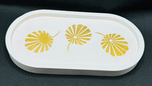 White gold trinket tray