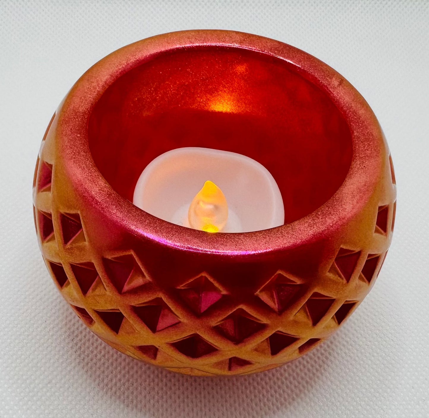 Cameo diamond candle holder