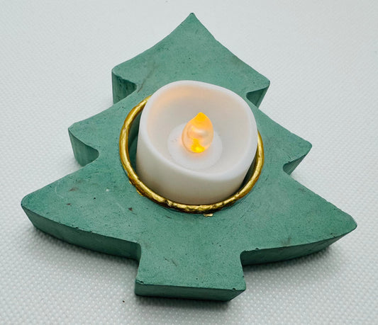 Christmas tree candle holder