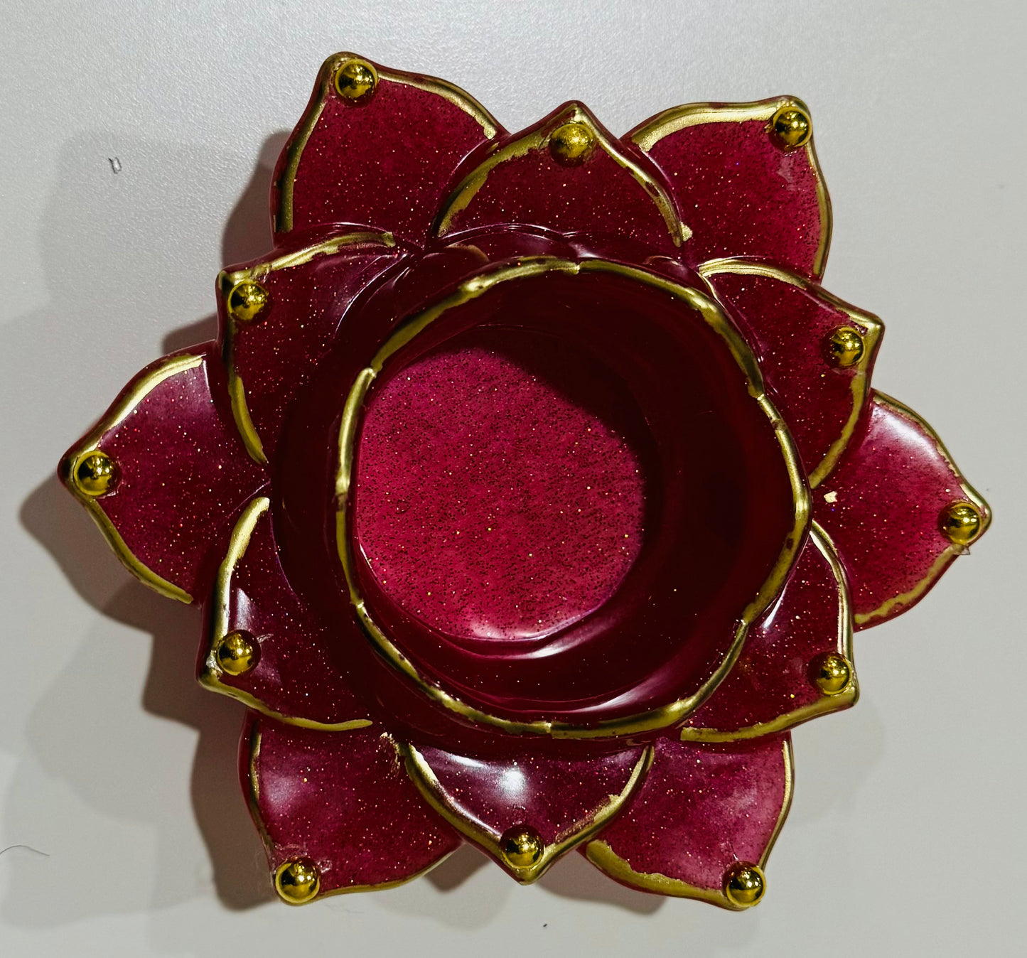 Lotus candle set with pearl