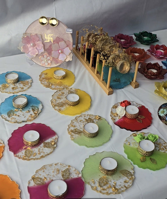 Tealight candle plates